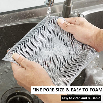 (🔥Last Day Promotion  - 50% off)Multipurpose Wire Dishwashing Rags for Wet and Dry